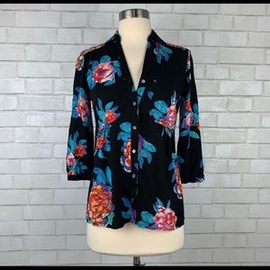 Anthropologie MAEVE Floral Print Shirt Sz. 0